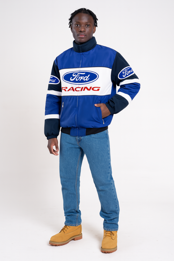 Jaqueta AutoSport Vintage Edição Ford Racing - Unissex