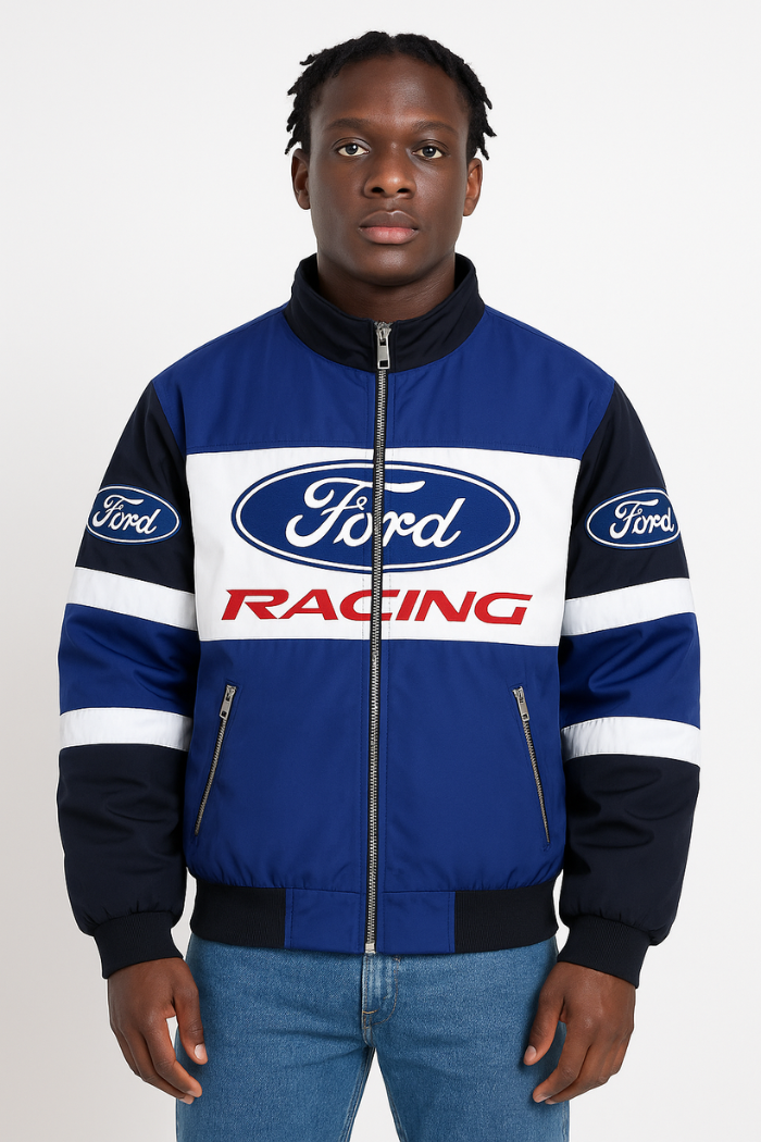 Jaqueta AutoSport Vintage Edição Ford Racing - Unissex