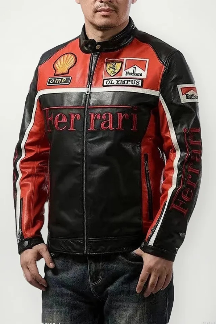 Jaqueta Motoqueiro de Couro Edição Scuderia - Limitada