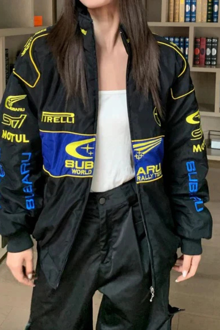 Jaqueta Vintage Rally World Edição Subaru Black 90's - Unissex