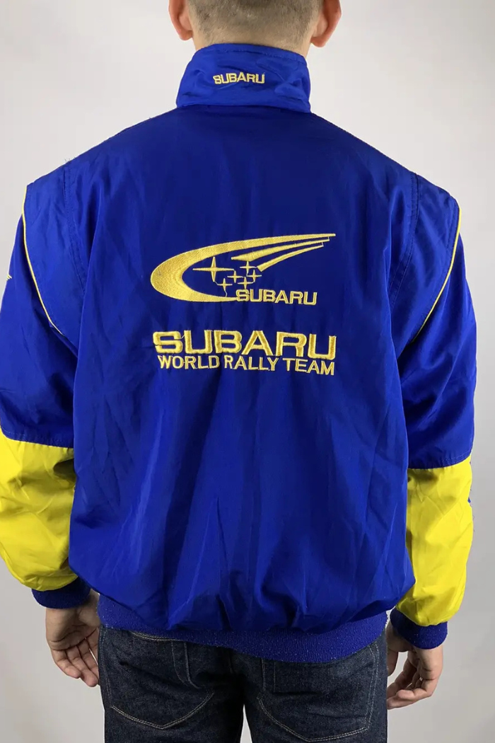 Jaqueta Vintage Rally World Edição Subaru Blue 90's - Unissex