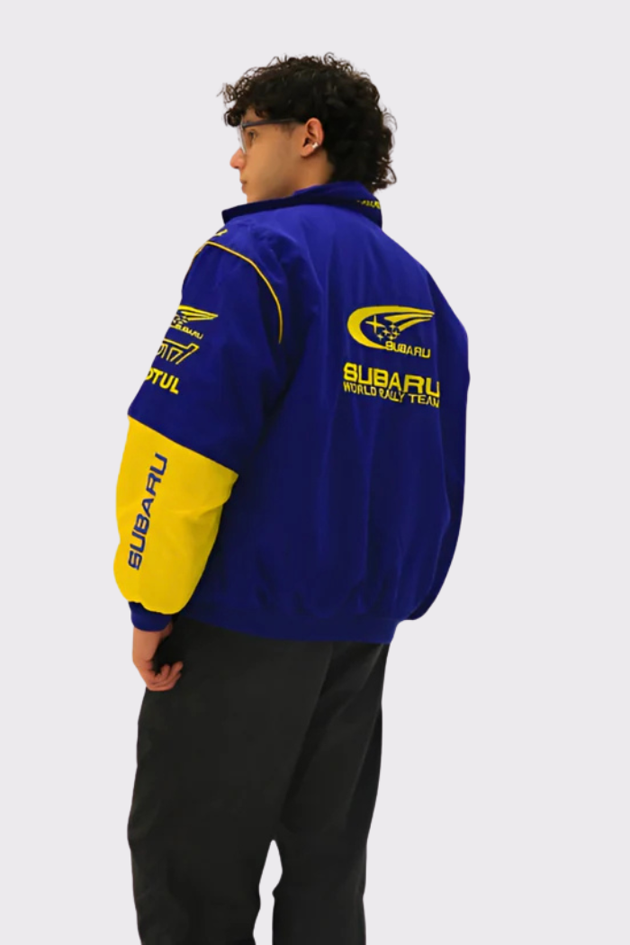 Jaqueta Vintage Rally World Edição Subaru Blue 90's - Unissex